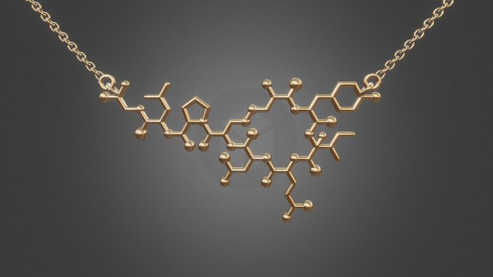 576 - Necklace Oxytocin 3D Model