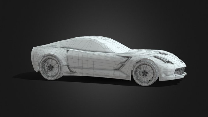 Corvette C7 Grand Sport Shell 3D Model