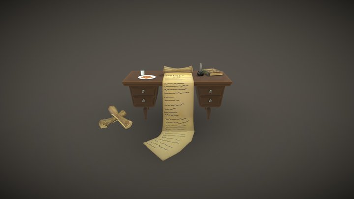 Santa's Desk 3D Model