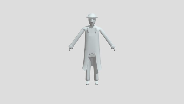 Male Standing Pose 3D Model