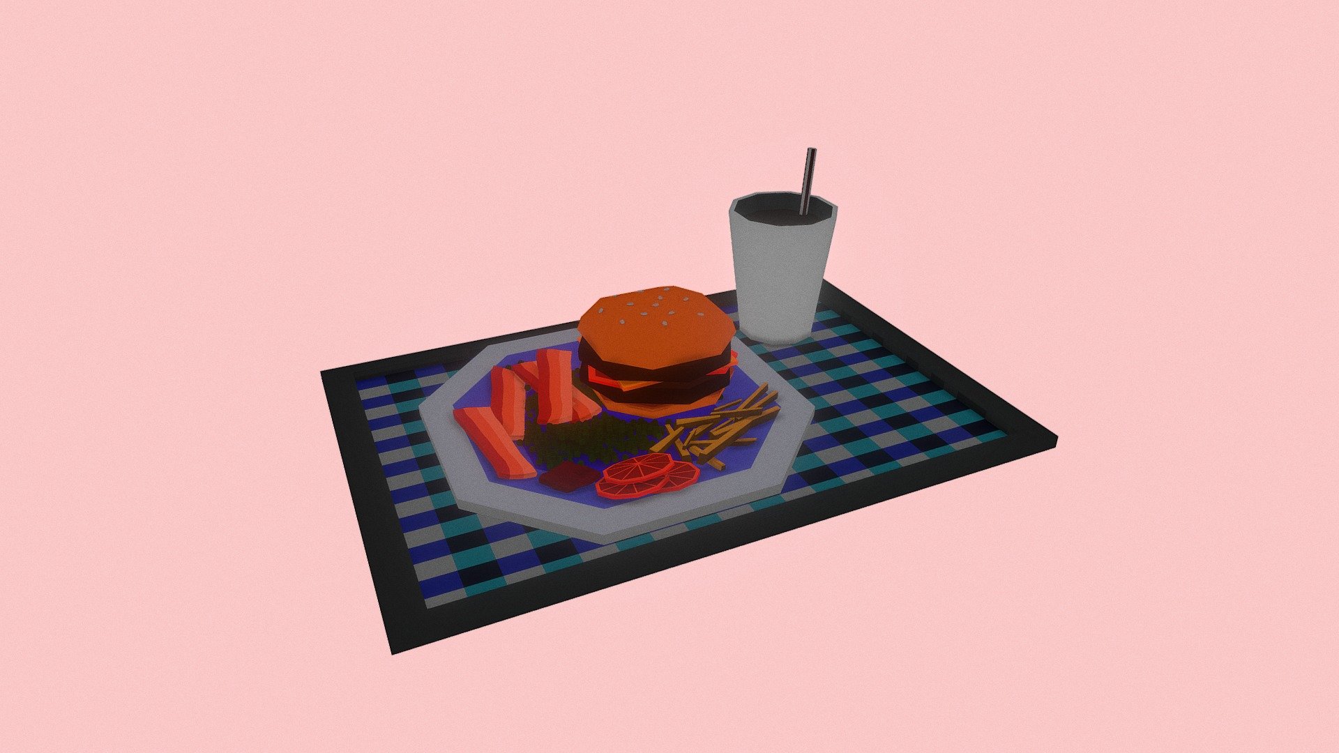 Vertex paint lunch model