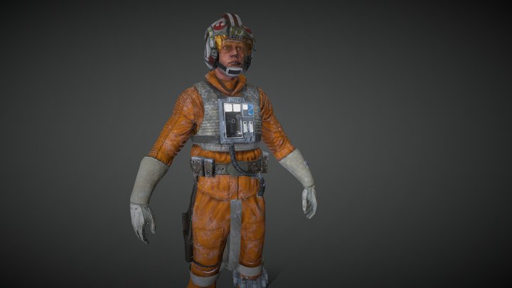 Luke Skywalker Game Ready - FAN ART 3D Model