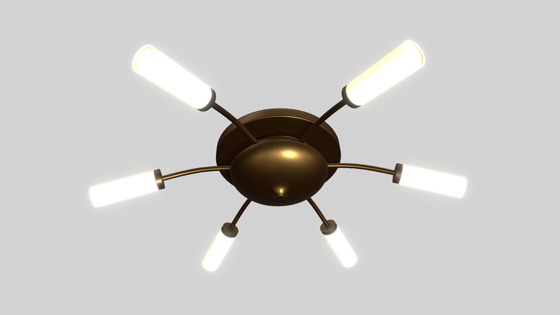 3D model Chandelier - This is a 3D model of the Chandelier. The 3D model is about a ceiling fan with lights.