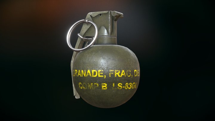M67 Frag Grenade 3D Model