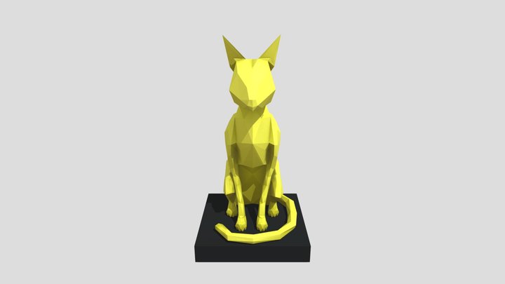 Cat Sculpture 3D Model