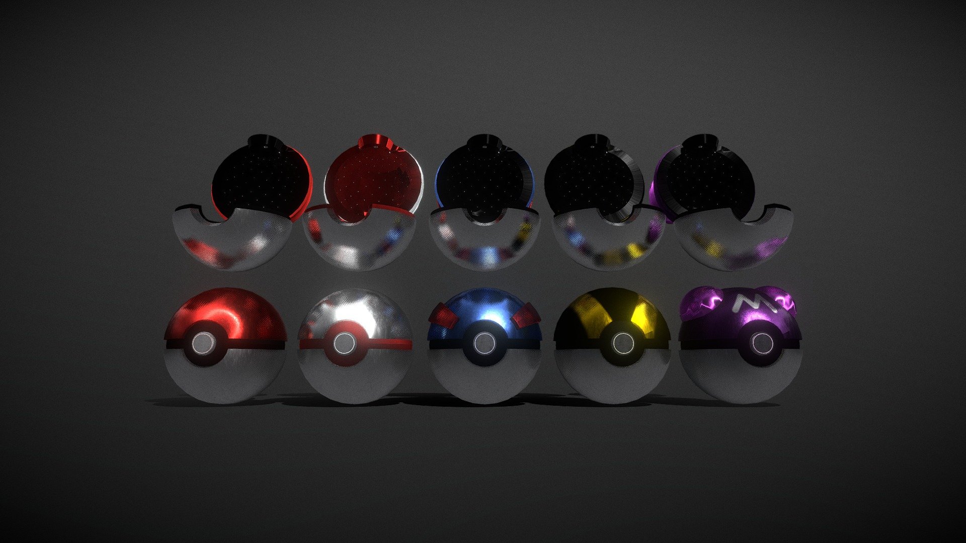 Pokeballs (Pokemon) - Download Free 3D Model By MagicHorizon ...