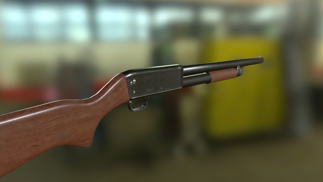 Ithaca M37 Shotgun 3D Model