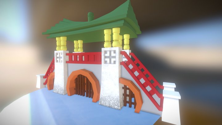 Japanese Bridge - WIP 3D Model