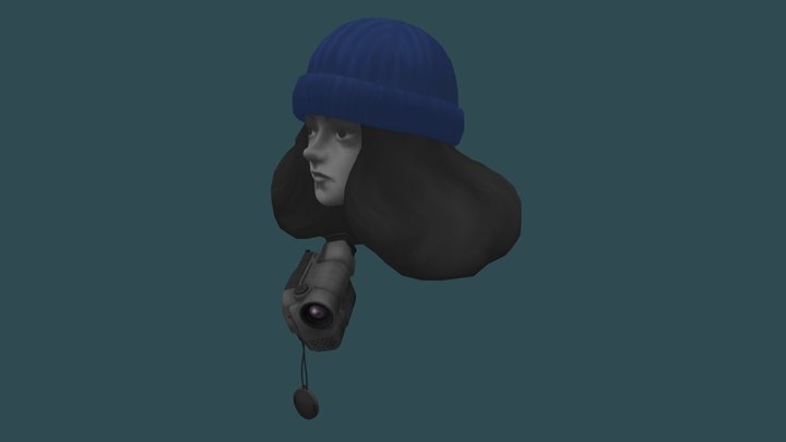 girl with a cam 3D Model
