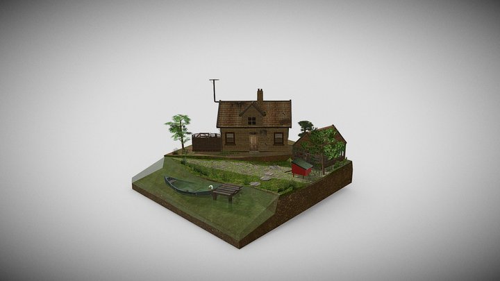 DAE Diorama - Grandma's House 3D Model