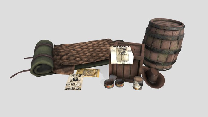 Western prop pack 2 3D Model