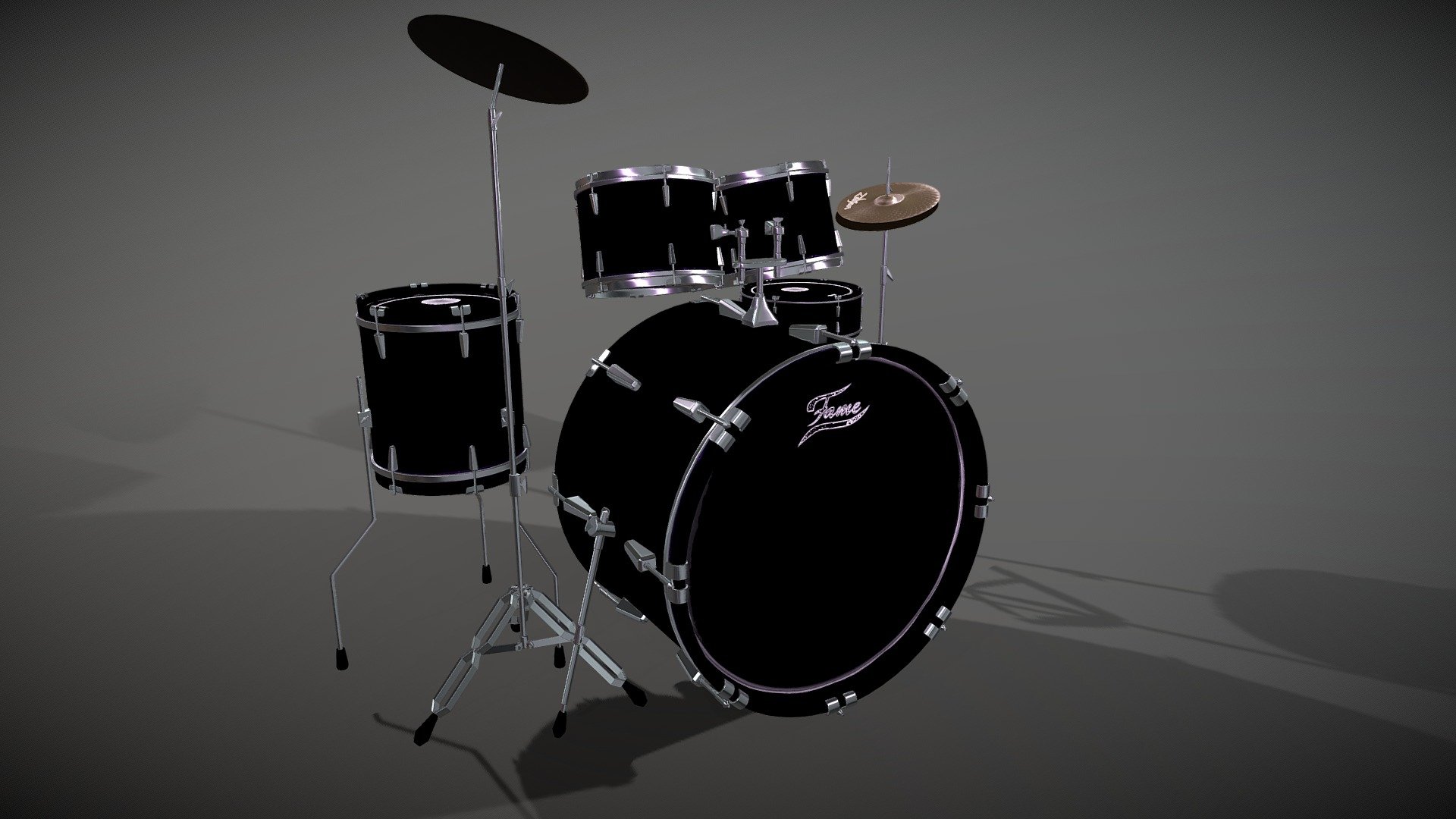 Drums high-poly - Download Free 3D model by Anastasiya_Vdovenko (@space ...