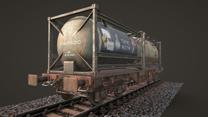 Railway Tank 3D Model