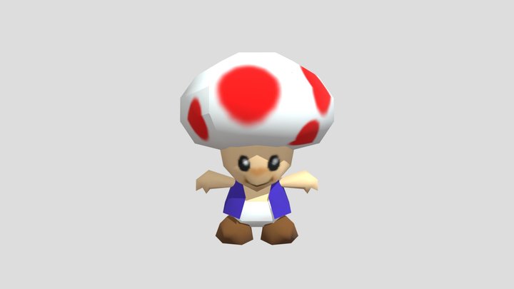 Nintendo 64 - Super Mario 64 - Toad 3D Model