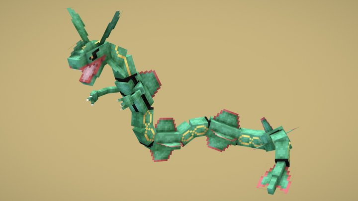 Shiny Mega Rayquaza - Download Free 3D model by Yo Boy