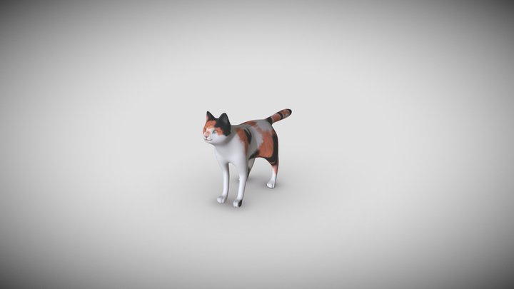 Calico Cat 3D Model