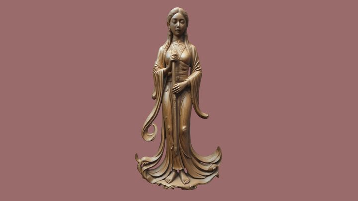 Girl Statue 002 – Gratis 3D-model STL