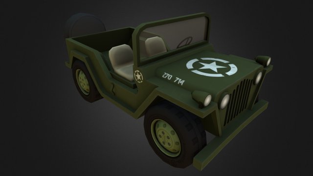 M151 Jeep Mutt 3D Model