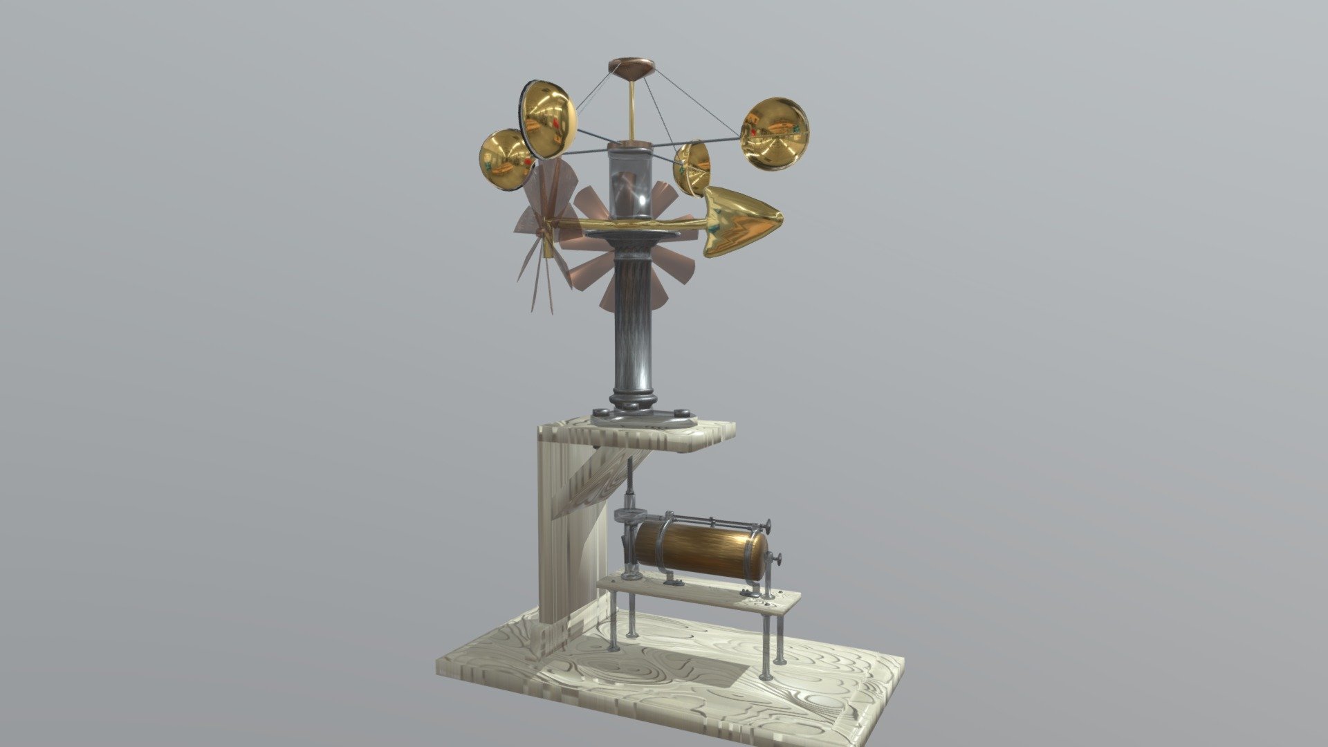 Anemometer 3D model by Kriss_Inox [7325d18] Sketchfab