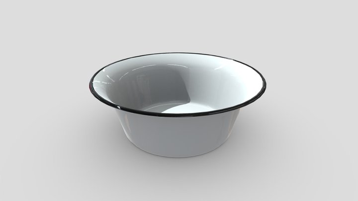 Enamel Bowl 1 3D Model