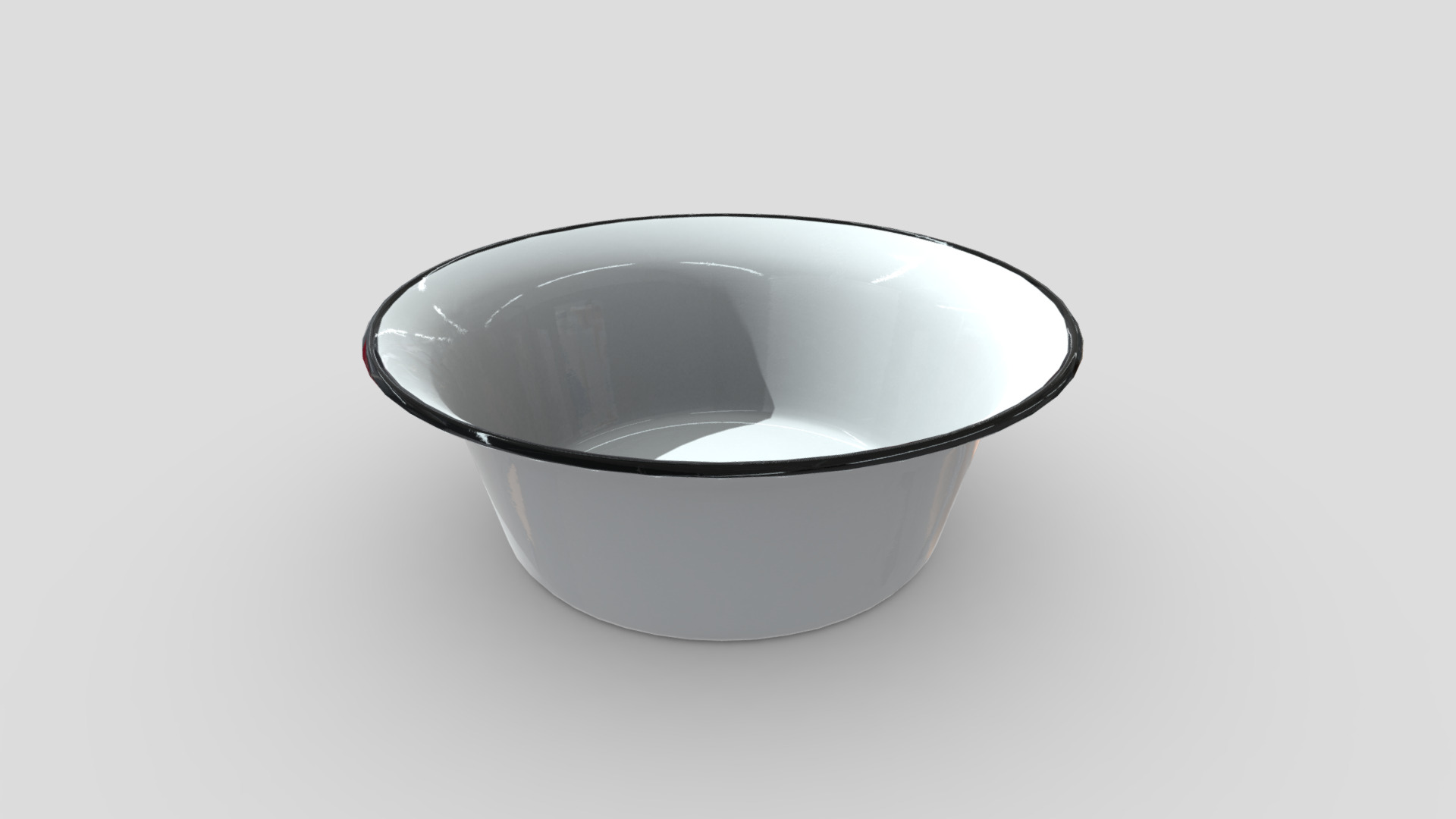 3D model Enamel Bowl 1 - This is a 3D model of the Enamel Bowl 1. The 3D model is about a white bowl with a white lid.