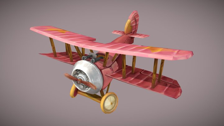 Stylized WW1 Plane_Sopwith Snipe 3D Model