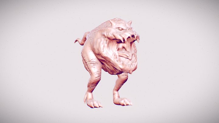 Squig Decimated 3D Model