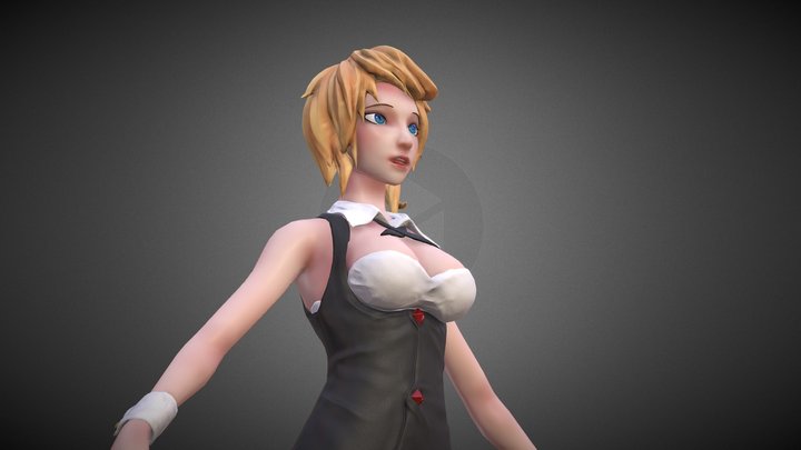 Croupier 3D Model
