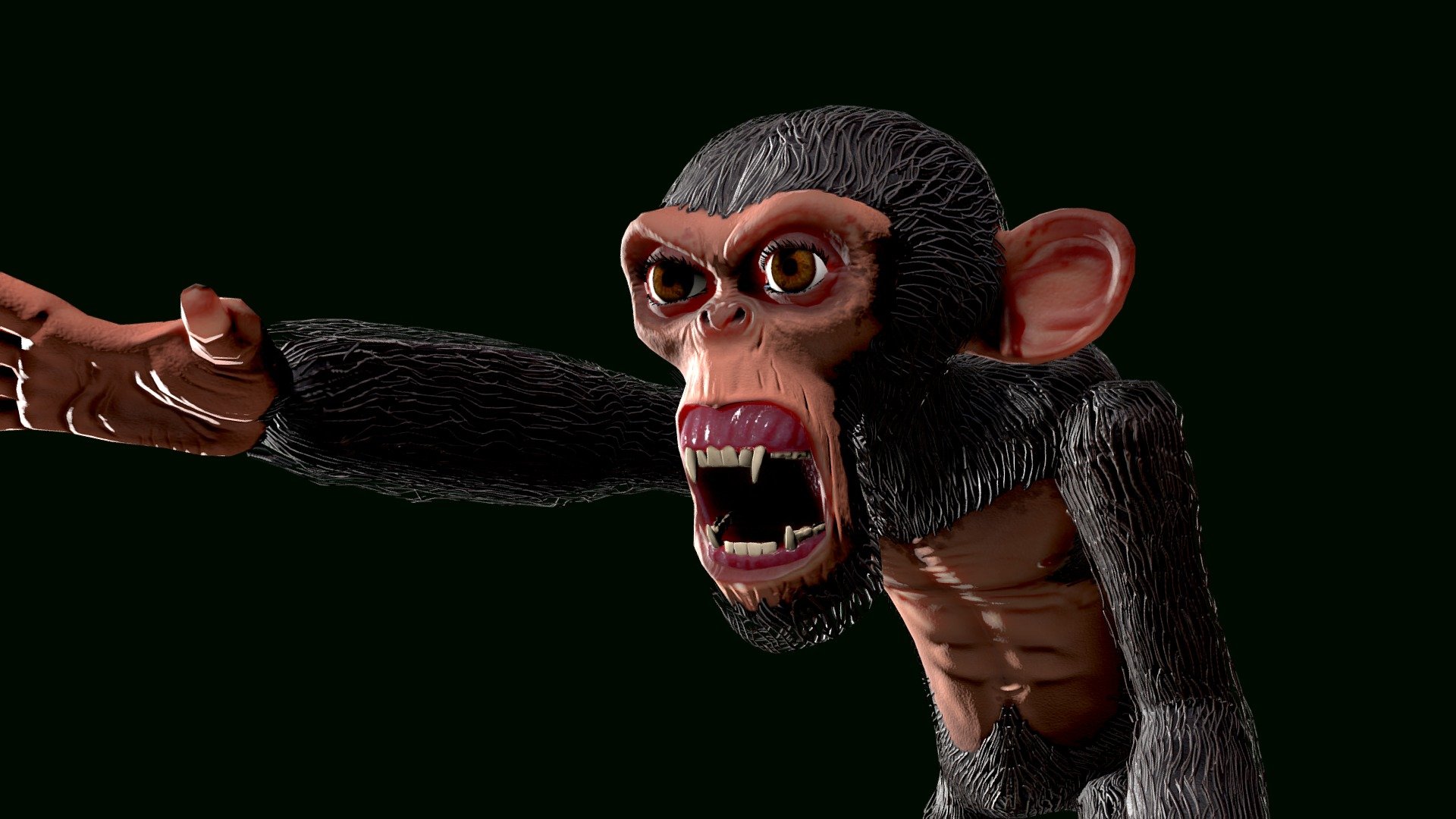 angry chimpanzee face