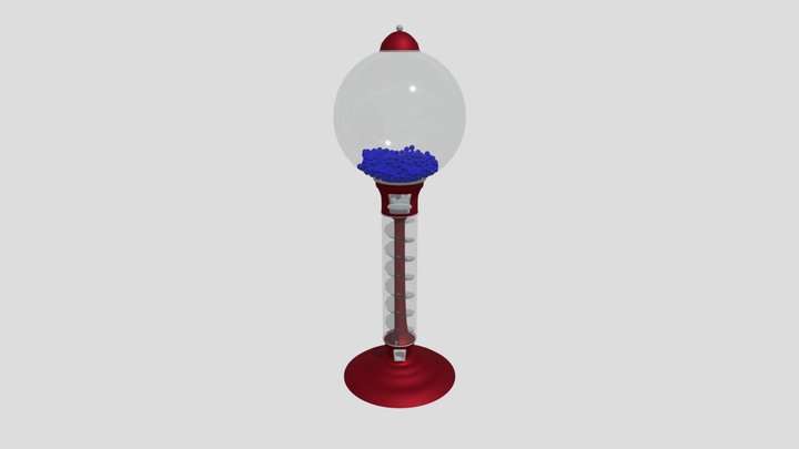 Bubble Gum Dispenser 3D Model