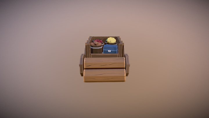 Medieval Cart 3D Model