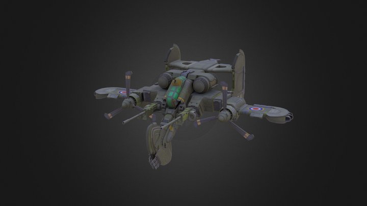 Light Skirmish Airship 3D Model
