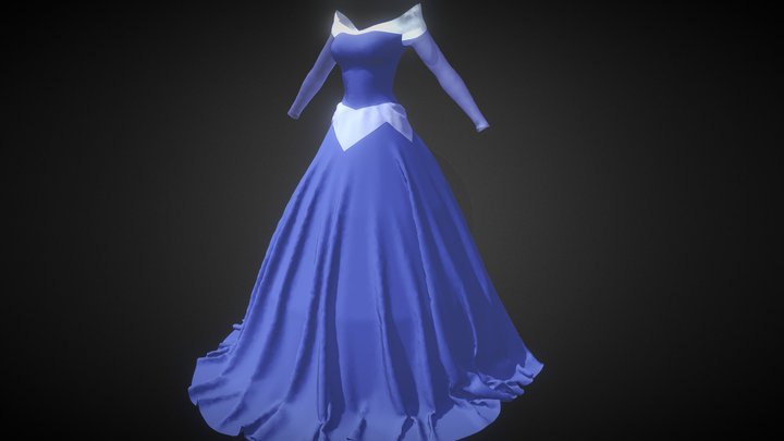 Aurora Dress from Sleeping Beauty 3D Model