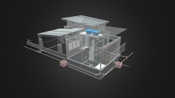 Projeto Hidrossanitário Casa Maria Flor 3D Model