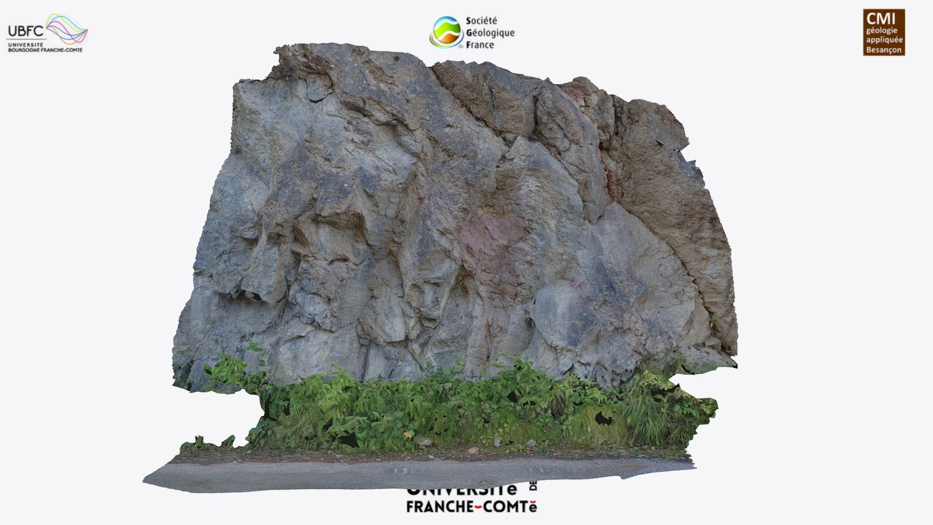 Slickensides on conjugate fault planes - Alps