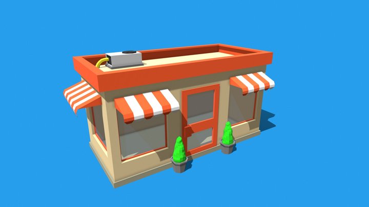 Low Poly House 2 3D Model
