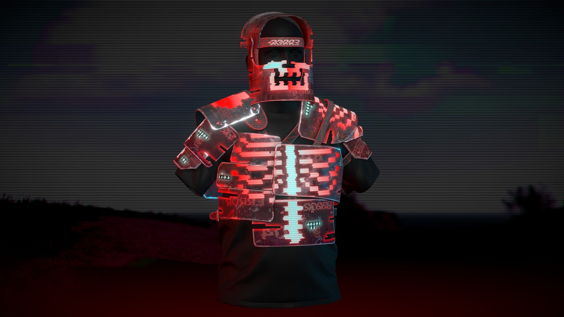 Corrupted Helmet and Vest