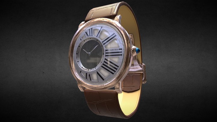 Rotonde Mysterious Hours Mechanical Watch 3D Model