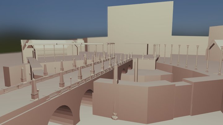 Strike Witches Hangar Maquette 3D Model