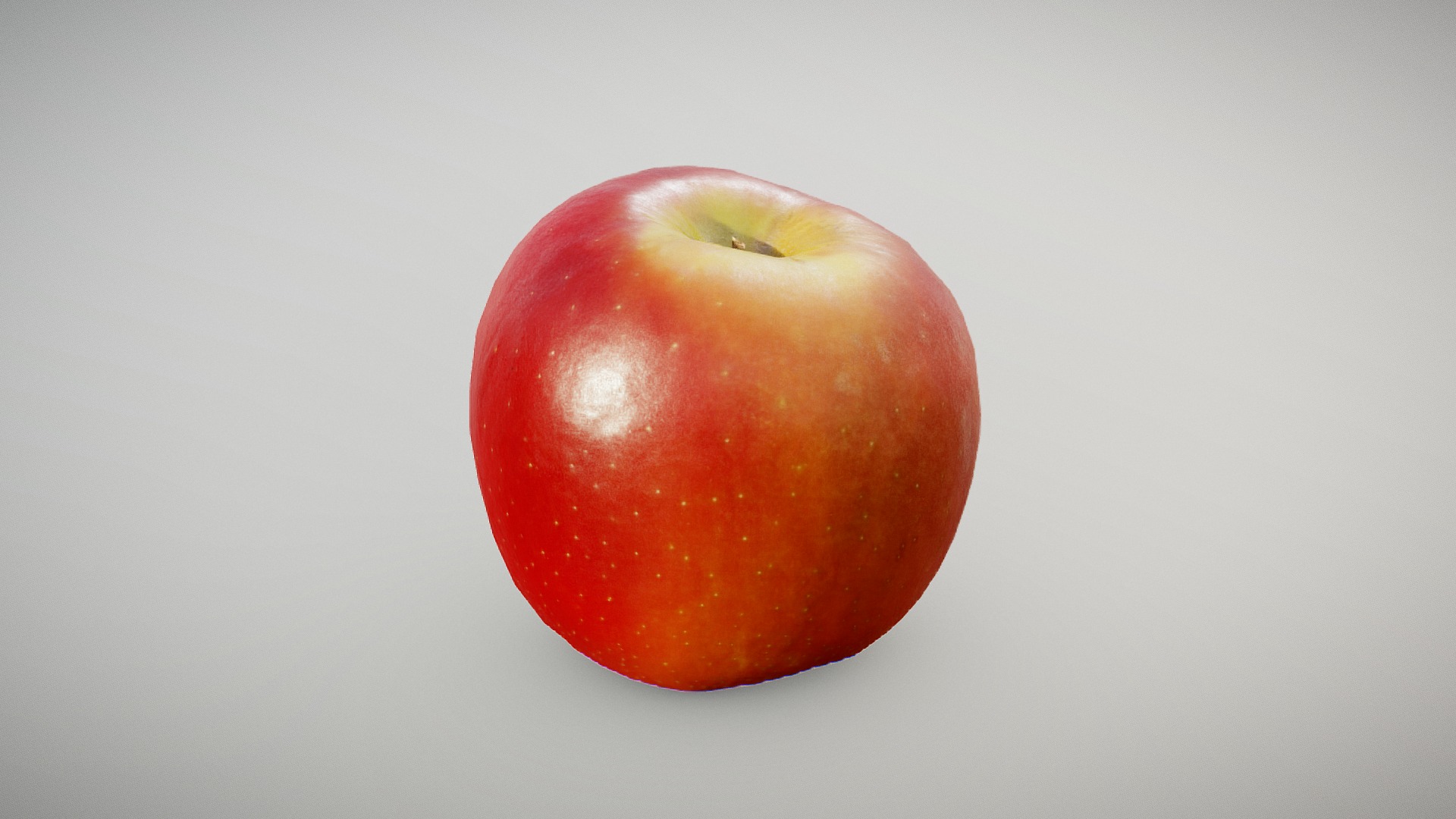 3D model Ambrosia Apple - This is a 3D model of the Ambrosia Apple. The 3D model is about a red apple on a white surface.