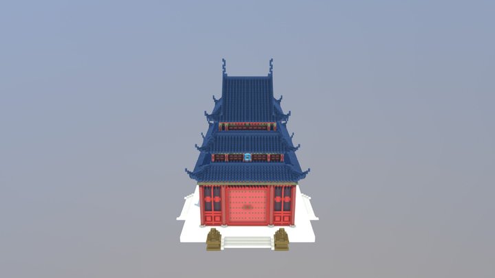 Ancient Chinese Temple 3D Model