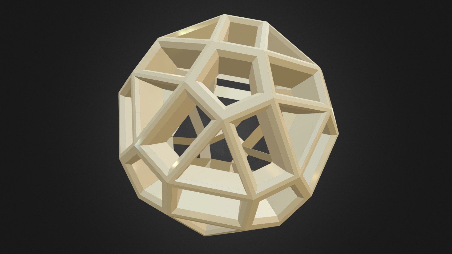 Rhombicosidodecahedron - 3D model by 34d.xyz [7333429] - Sketchfab