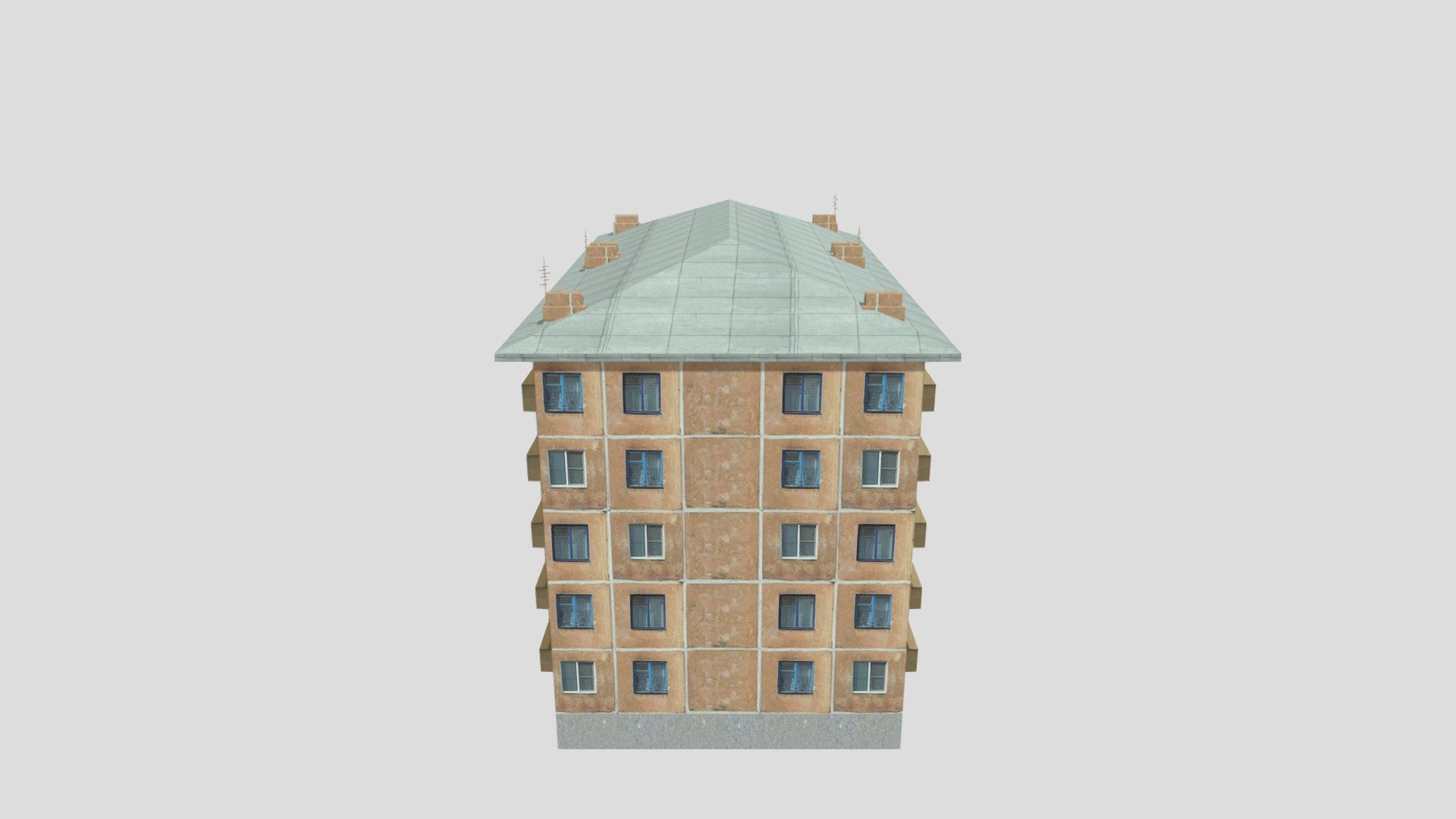 Building Soviet Post-Soviet | Здание Хрущевка - Download Free 3D model by  SeffUwU (@SeffUwU) [73344cf]