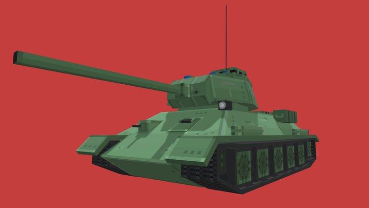 T-34-85 (D-5T) 3D Model