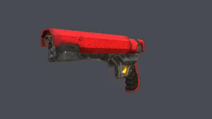 Gun Model (Lowpoly) 3D Model