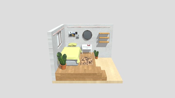 Cozy Bedroom 3D Model