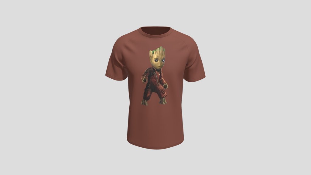 Baby Groot Graphic T Shirt Dusty Rose
