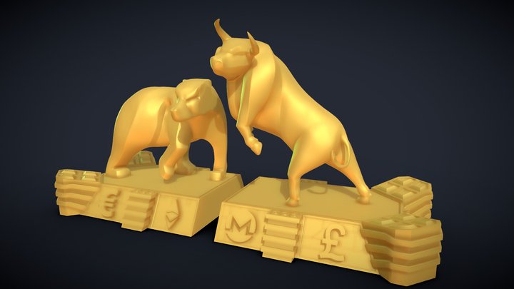 Bookends: The Market 120mm Height 3D Model