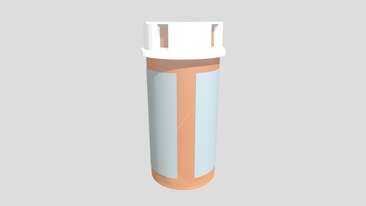 Pill Bottle 3D Model
