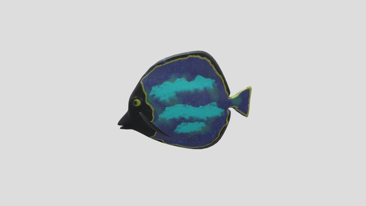 Royal blue tang 3D Model